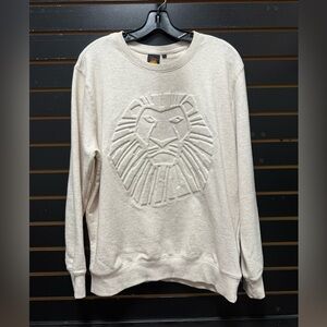 Disney The Lion King Broadway Musical Embossed Crewneck Sweatshirt L